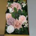 Wedding decor (pack of 2) Welcome Sign Flower Backdrop Garland For Ceremony Reception Wall Easel Home Decoration Entryway Faux Outdoor Board Head Table Decor (Dusty Rose)