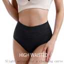 Women's Underwear Cotton Tummy Control High Waisted Underwear Soft Breathable Full Coverage Panties Multipack (4X-Large, Multi - A02 - 5 Pack Black)
