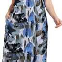 LARACE Plus Size Maxi Dresses for Curvy Women Summer Sleeveless Casual 2025 Long Dress L-5XL(A-Blue35,3X) (White, XXXL)