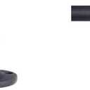 Kenney 5/8" Black Textured Steel Adler Indoor/Outdoor Rust-Resistant Wrap Around Curtain Rod Set, 28-48" and 48-84" Adjustable Length