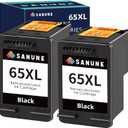 Remanufactured Ink Cartridge Replacement for HP Ink 65 65XL Black for HP DeskJet 3772 3755 3722 3752 3700 2621 2622 2623 2625 2622 2640 2652 Envy 5055 5000 5070 5052 5010 5014 Printer (2-Black)