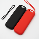 6 Pack Roku Smart TV Steam Stick Remote Controller Cover, Universal Skin Silicone Case for Most Roku Remote Models with Lanyard(Black+Red)