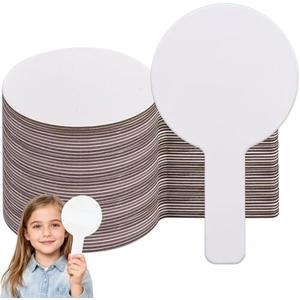 Acrux7 30 Pack Dry Erase Answer Paddles, Handheld Auction Paddles Double Sided White Board Paddle Small Dry Erase Signs for Classroom, Teaching, Office, Meeting, Voting, Bridal Shower Games