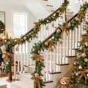 Ouddy Decor 24 Pcs Velvet Bows for Christmas Tree, Vintage Khaki Ribbon Bows Christmas Ornaments for Xmas Tree Wreath Garland DIY Craft Gift Wrapping Bags Home Decor (Khaki, 7" x 6", Width of 1")