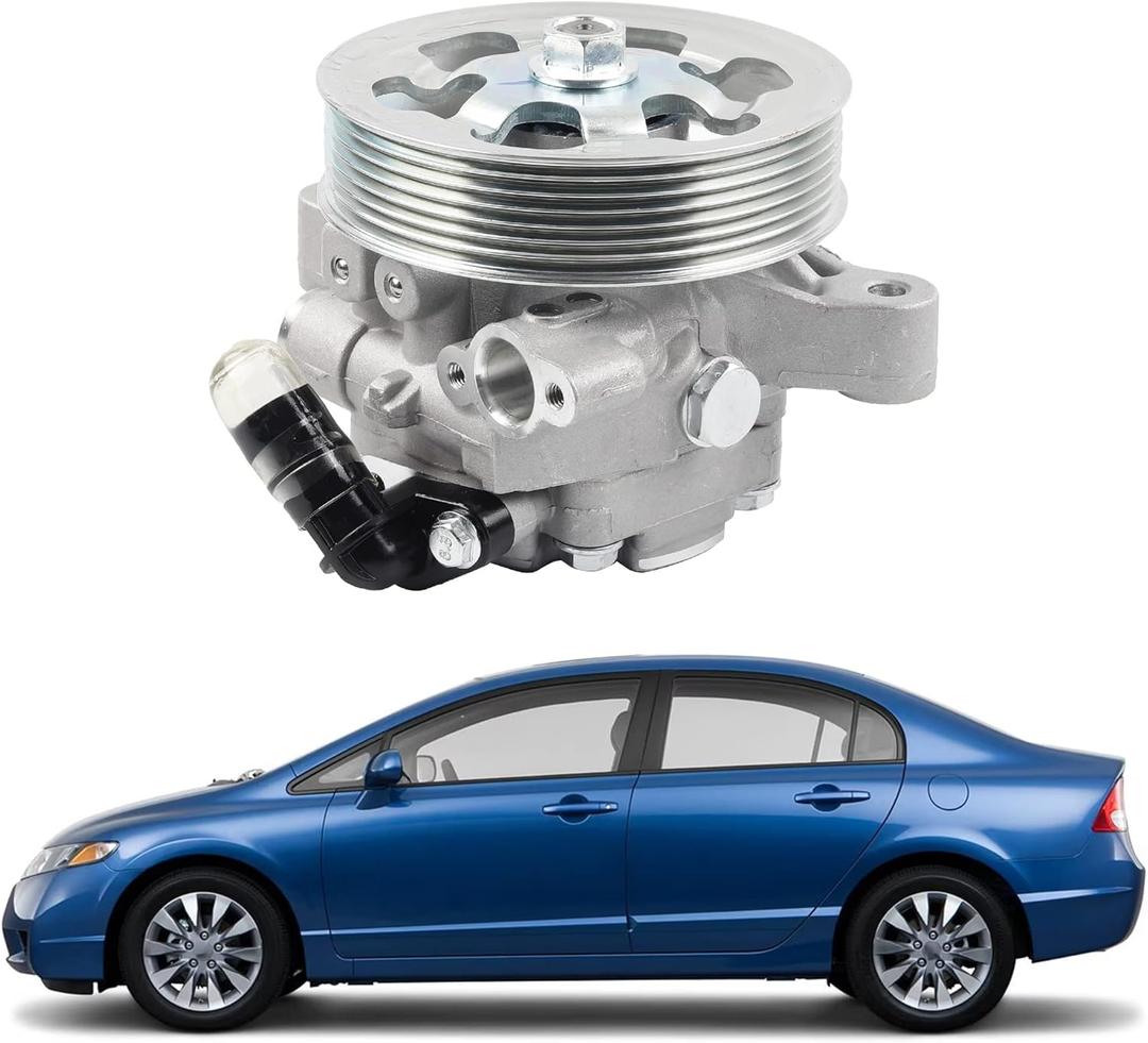 Dasbecan Power Steering Pump With Pulley Compatible With 2006-2011 Honda Civic 1.8L Replaces# 21-5456 56110-RNAA01 56110RNAA02 56110RNA305