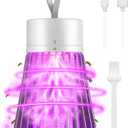 Bug Zapper Indoor, Portable Mosquito Zappers Killer, USB Power & Rechargeable Electric Fly Swatter Zapper, Mosquito Repellent Outdoor Patio, Flying Trap for Home Camping, Lightweight, Satety Gird