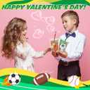 30 Pack-210+ Piece Sports Stationery Gift Set, Valentines Day Gifts Cards for Kids Classroom Exchange Prize, Valentine's Sports Party Favors with Cards Cups Pencils Rulers Stickers Erasers