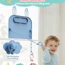 2Pack Silicone Placemats for Baby&Kid, Stain-Proof Non-Slip Baby Place Mat for Restaurant Highchair& Home Dining, Baby-led Food mats for Travel, Portable Toddler Table mat-Waterproof&Dishwasher Safe (Blue&green)