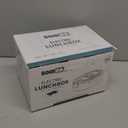 Heated Lunch Box, 80W Electric Lunch Box with Two 1.5L Stainless Steel Interchangeable Containers and Lids, 12V/24V/110V Food Warmer with Utensils and Insulated Bag for Car/Truck/Office (Green)