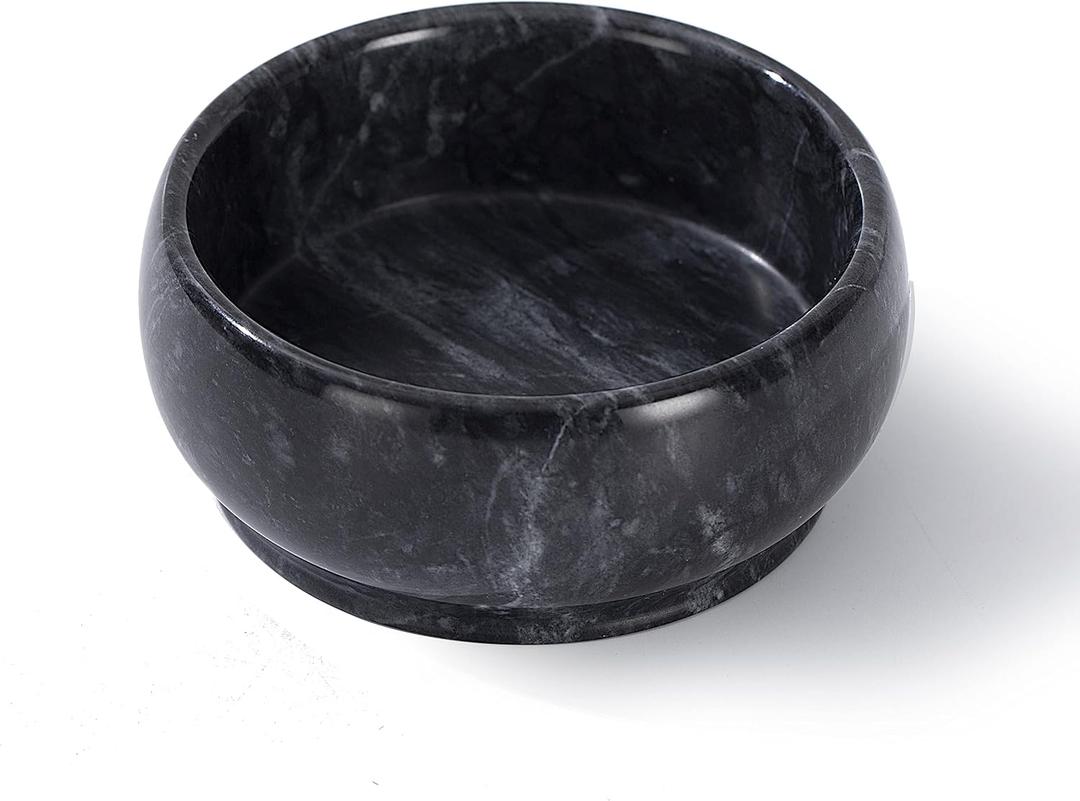 4.72 Inch Decorative Bowls - Natural Marble Key, Coffee Table Centerpiece, Soap Serving, Incense Burner, Smudge Bowl