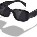 kimorn Rectangle Sunglasses for Women Men Trendy Retro Trendy Sun Glasses 90s Vintage Square Frame K1307