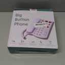 Big Button Phone for Seniors, Corded Landline Telephone with Handsfree Function and 9 Groups of Memory, One-Touch Dialling,Suitable People with Vision Disorders/Hearing Damage (EX-LD-858HF)