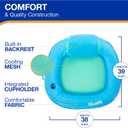 SwimWays Spring Float Premium SunSeat Pool Chairs, Inflatable Pool Floats Adult with Fast Inflation for Ages 15 & Up, Sky Blue