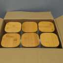 YUNCANG Glass Storage Jars 6 Pack 37oz Clear Glass Food Storage Containers with Airtight Bamboo Lid Stackable Kitchen Canisters for Candy,Cookie,Rice,Sugar,Flour,Pasta,Nuts and Spice Jars(Square)