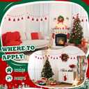 Syhood 4 Pcs Easter Pom Pom Tassel Garland Felt Pompom Ball Banner Tassel Garland for Hanging Decorations Easter Party Supplies Home Decor(Red White Color)