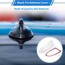Shark Fin Antenna Cover, AM/FM Signal Roof Aerial Universal for Car Auto SUV Truck ABS Material with Adhesive Base Pearlescent White