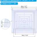 PATIKIL Square Air Vent Cover 16 x 16 Inch, 1pcs Plastic Air Return Grille Sidewall or Ceiling Air Diffuser for Home Office Bathroom Kitchen Toilet Ventilation, White, 15.7 x 15.7 inch