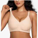 OEAK Women Comfortable Push Up Bras Wireless Seamless Full Coverage Bralette Buttery Soft Everyday Tshirt Bra Convertible Bra M