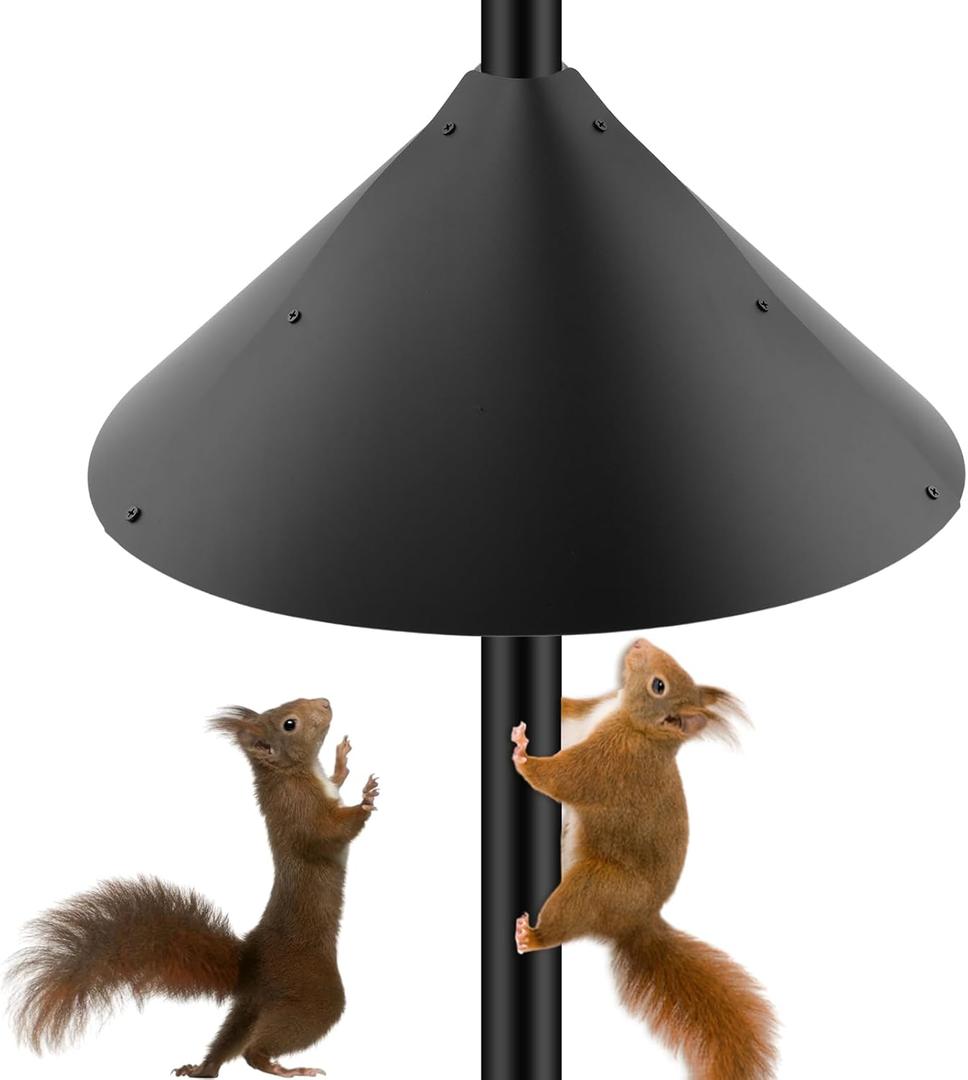 19" Squirrel Proof Bird Feeder Baffle - Stops Squirrels, Saves Bird Seed
