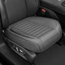 2 Pack Car Bottom Seat Covers, Luxury Leather Front Seat Covers, Breathable and Waterproof Automotive Bottom Seat Covers, Universal Anti-Slip Seat Covers Fit for Most Vehicles (Gray)