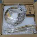 Bagood 6" Globe Semi Flush Mount Ceiling Light Fixture Modern Gold Semi Flush Mount Ceiling Light Mid Century Ceiling Light with Clear Glass Shade Brass Finish for Hallway Bathroom Foyer (Bulb Incl.)