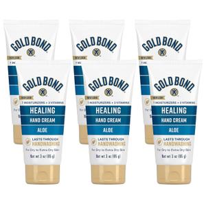 Gold Bond Healing Hand Cream, 3 oz., With Aloe, Moisture That Lasts Through Handwashing, Pack of 6