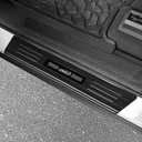 ZZEQYG 4 Pcs Stainless Steel Door Sill Protector Compatible with Jeep Grand Cherokee L 2021-2025 Accessories Door Sill Guards Trim (Black Brushed)