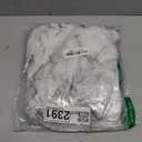 LIBERECOO Round Vinyl Fitted Tablecloth with Flannel Backing Elastic Edge Table Cover Waterproof Stain-Resistant Wipeable Tablcloths Fits 45-56" Round Tables (White Marble)