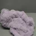 LIFEREVO Fluffy Faux Rabbit Fur Bean Bag Cover (No Filler), Big Fuzzy Stuffed Animal Storage Bubble Waffle Bean Bag Chair for Plush Toys, Comfy Shaggy Furry Beanbag Cover Kids Girls Adults, Lavender (Large(38"x38"x40"))