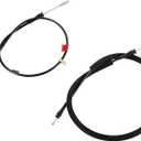 Hihaha NO. 6C3Z-28264A01-A Car Door Latch Release Cable Extended Cab for Ford F250 F350 F450 F550 Super Duty 99-07 / Rear Door Upper Lower Left Right Door Latch Lock Cable / 1 Set/Black (34.53")
