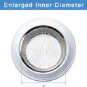3 Pcs Sink Strainer for Most Kitchen Sink Drain Basket, Upgraded Double-Layer Safe Design Kitchen Sink Strainer (Outer Diameter 4.5 Inch)