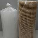 Maxdot 50 Pack Disposable Food Containers with Lids Paper Food Containers Bowls for Meal Prep, Salad, Ice Cream, Yogurt, Soup Bowls Party Leftover Box(29 oz) (Brown)