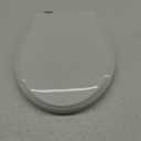 Toilet Seat Round Soft Close16.5'', Toilet Lid Slow Close Quiet No Slam, Easy Installation & ReleaseSafe PP Material Easy Clean, Comfortable Ergonomic Design, 2 Years Support, White Plastic