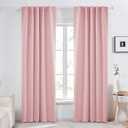 Deconovo Blackout Curtains  Room Darkening, Noise-Reducing, Thermal Insulated  Energy-Efficient Window Treatment for Bedroom, Living Room & Home Office  2 Panels, Coral Pink, 42W x 84L Inch