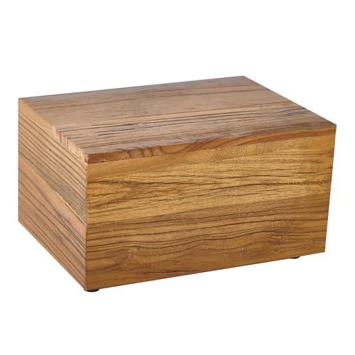 WEVOIRD Rustic Solid Barn Wood Burial Cremation Urn Boxes and Casket for Human Ashes Adult Man or Woman up to 240 lbs