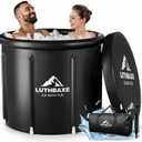 Cold Plunge - XXL Upgraded 136 Gallon Ice Bathtub With Cover Freestanding Bathtub| Portable Ice Bath With 5 Layers Surface Tech | Inflatable for Outdoor and Camping Recovery & Cold Water Therapy (35"-136Gallon, Black)