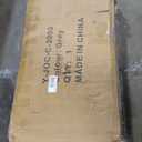 Large Coffee Bar Cabinet, Mini Fridge Cabinet with Power Outlets and Fridge Space, Farmhouse Design Liquor Cabinet for Kitchen and Dining Room, Black (63 inch)