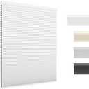 UNISHADES Blackout Cordless Cellular Shades, Honeycomb Blinds for Indoor Windows, for Window Size 34" W × 48" H White