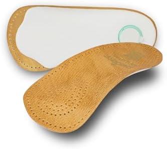 Pedag Holiday | 3/4 Length Sheepskin Orthotic Inserts | Handmade in Germany | Arch Support | Metatarsal Pad | Heel Cushion | Fits Low Profile Tight Shoes | Tan | Pair of 1 | US Men 12 / EU 45