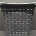 Sterilite Plastic Weave Laundry Hamper with Lid, Decorative Pattern with Handles to Carry Clothes Between the Laundry Room and Bedroom, Gray, 4-Pack