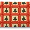 Green Christmas Tree Body Pillow Cover 20x54, Vintage Red and Green Christmas Tree Crochet Pattern Long Body Hug Pillow Pillowcase for Bed Couch Kids Adults