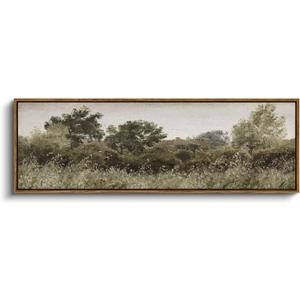 InSimSea Extra Large Framed Vintage Wall Art, Living Room Country Farmhouse Decor, Grassland Landscape Paintings, Canvas Prints, Retro Scenery Long Picture for Bedroom Above of Bed,12x36inch