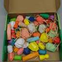 58PCS Montessori Wooden Stacking Rocks Toys Colorful Stacking Stones Building Blocks Games Sensory Toy for Toddlers Educational Learning Toys for 3+ Years Old Kids