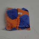 12 Pcs Large Cheer Bows 8" Bulk Hair Bow Accessories with Ponytail Holder for Girls High School College Cheerleading (Orange/Blue(12pcs))