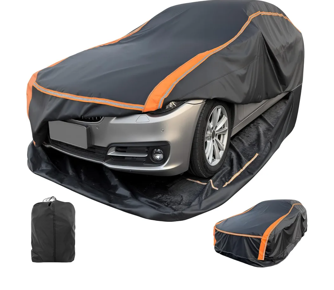 Patented Fully Enclosed Car Cover Waterproof All Weather 2-in-1