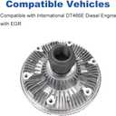 Engine Cooling Fan Clutch Compatible with International DT466E Diesel Engine with EGR Replacement for 010021288, 7C4Z8A616BA, 7C4ZA616BA