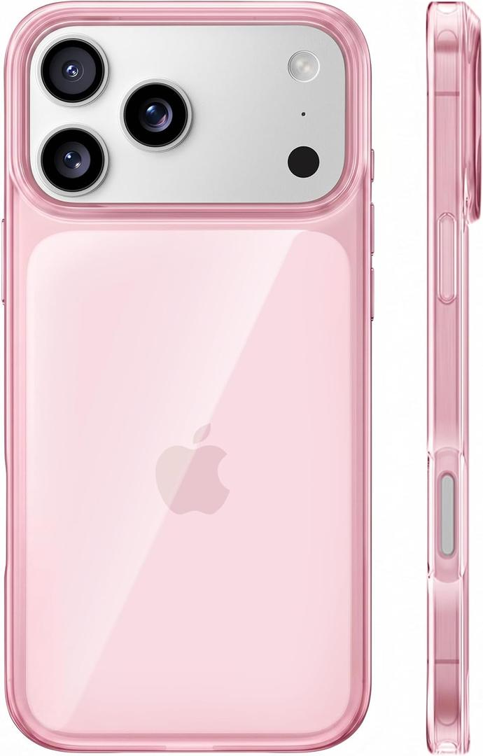 TORRAS for iPhone 17 Pro Case Crystal Clear, Upgraded Anti-Yellowing, Military-Grade Protection, Ultra Transparent Slim Case for iPhone 17 Pro Phone Case, Soft Bumper, Anti-Scratch, Pink, 6.3''