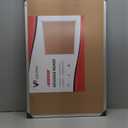 VIZ-PRO Cork Notice Board, 36 X 24 Inches, Silver Aluminium Frame