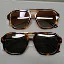 livho Trendy Polarized Square Aviator Sunglasses Women Men Square Eyewear Frame, Retro Sun Glasses for Women Men 2025 Shades