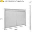 JIE JIN BBQ Access Door 30" W X 21" H Outdoor Kitchen Doors Double Doors Thickened 304 Stainless Steel Outdoor Kitchen Accessories Door for Indoor/Outdoor Kitchen Outdoor Cabinet BBQ Island